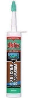 Силикон AKFİX аквариумный черный, прозрачный 280 мл/340г 100AQ 902762 фото