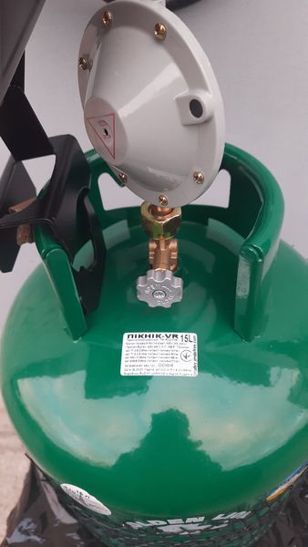 Комплект газовий кемпінговий балон 15 літрів Rudyy "GOLDEN LION" з пальником NURGAZ NG 310 редуктор шланг 2424639663 фото